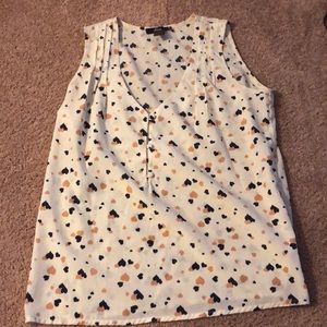 Blouse with hearts size small